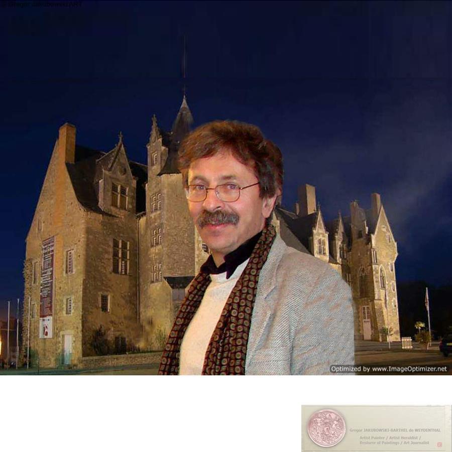 Grzegorz JAKUBOWSKI, peintre heraldiste, Chateau de BAUGE, Anjou, 7 VII - 2 IX, 2007